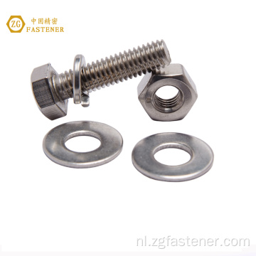 Hardware -bevestigingsmoer 304/316 Hex Bolt Moer en wasmachine